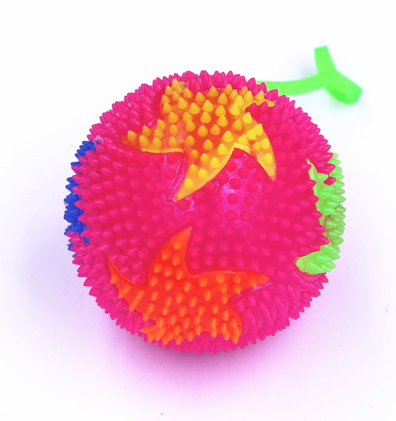 New Colorful Flashing Bounce Balls Toy Novelty Windmill LED Light Spike Stress YoYo Balls for Adult Kids Outdoor Toy