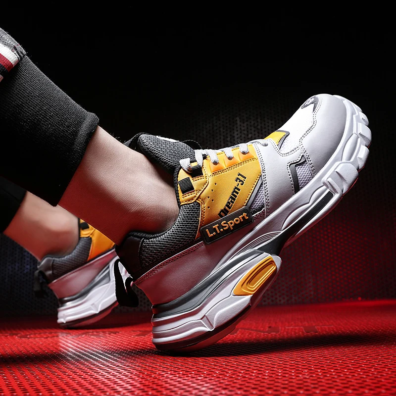 Мужские кроссовки на массивной подошве, спортивные модные кроссовки для прогулок, мужская спортивная обувь, оптовая продажа, мужские роскошные ретро кроссовки