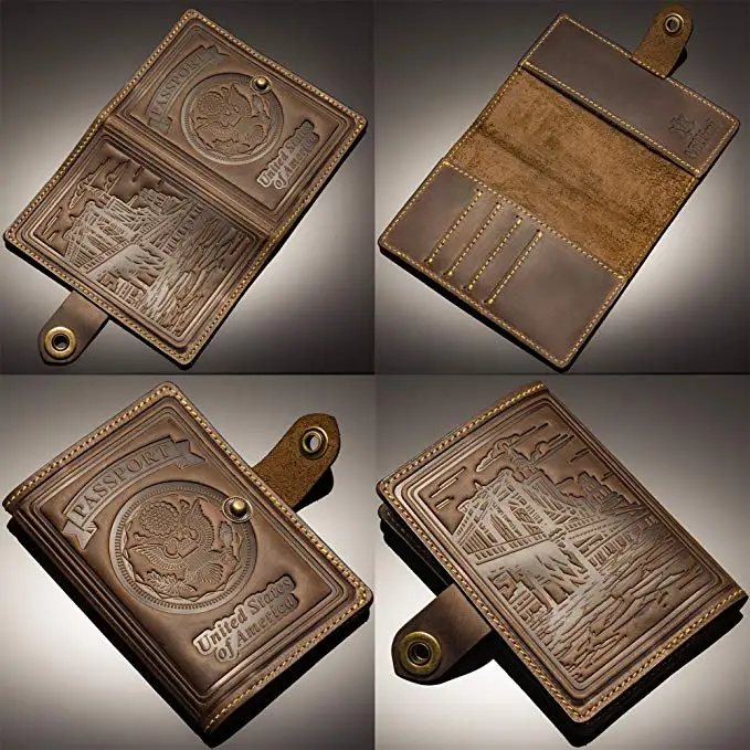 Wholesales fashion personal RFID Blocking passport cover pu leather passport travel wallet cover ID Card Wallet - Travel Case