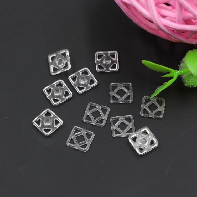 ROUND RESIN WHITE AND BLACK COLORFUL PLASTIC SNAP BUTTON 2PCS /SET HIDDEN SNAPS