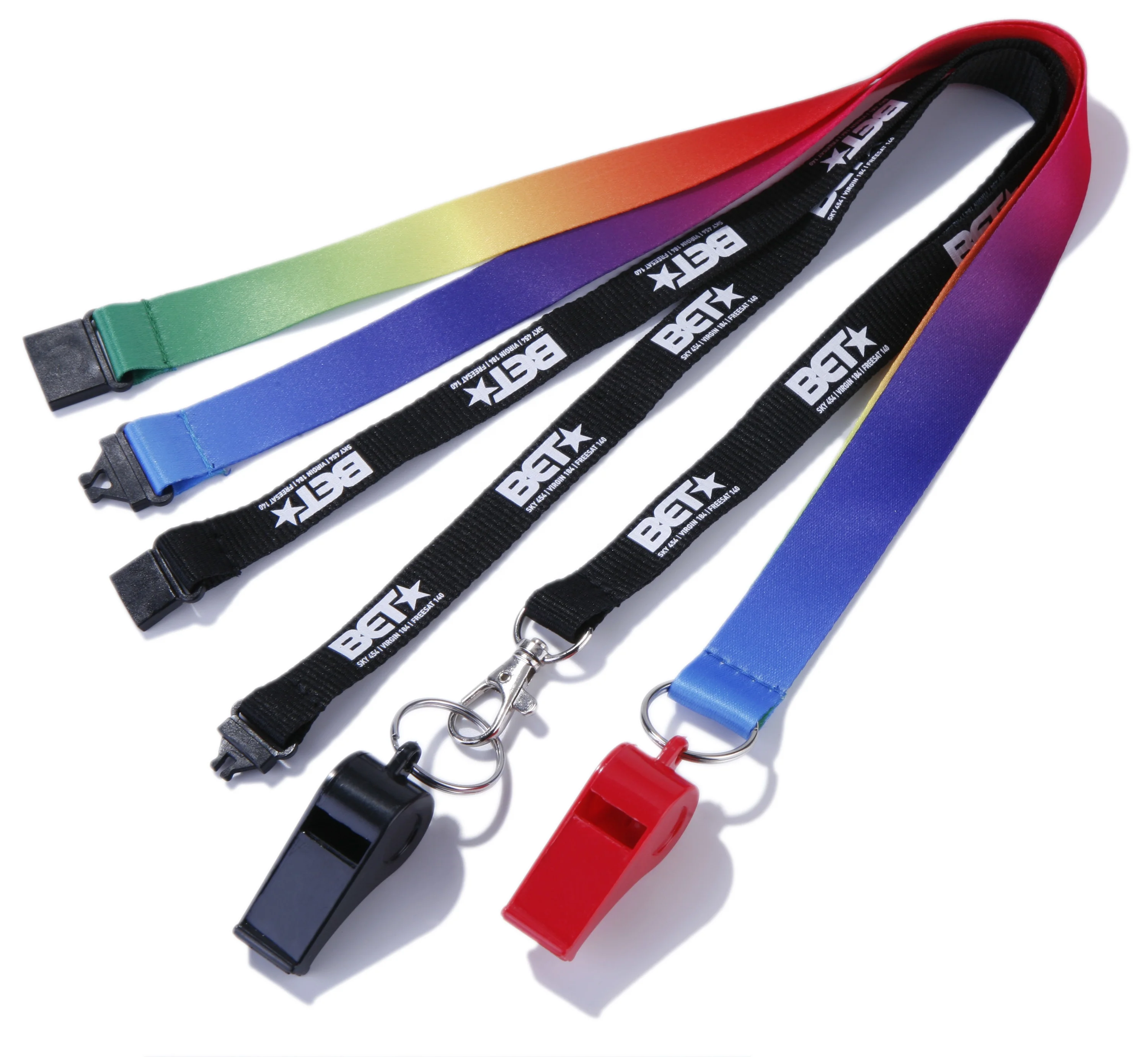 Fashion Custom Logo Keychain Neck Nylon Lanyard Sublimation Printed lanyard leather lanyard id card badge holder