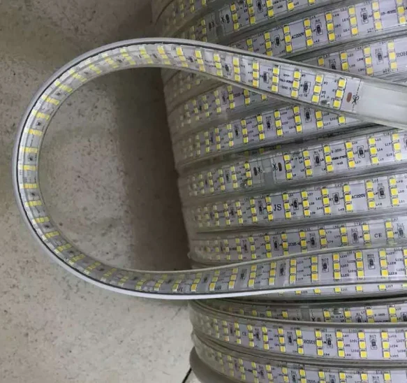 DC110v 220V 230V Светодиодные полосы света SMD2835 двухрядные 3 ряда водонепроницаемый 276 светодиодов/m гибкие светодиодные полосы, 100m для проекта