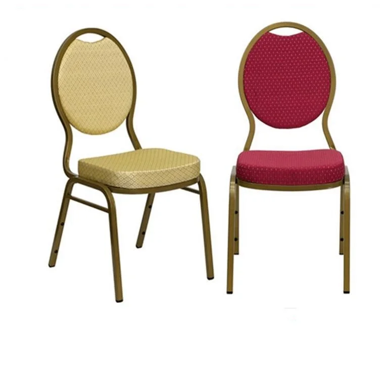 Cheap Price Iron Brown PU Leather Chair Banquet