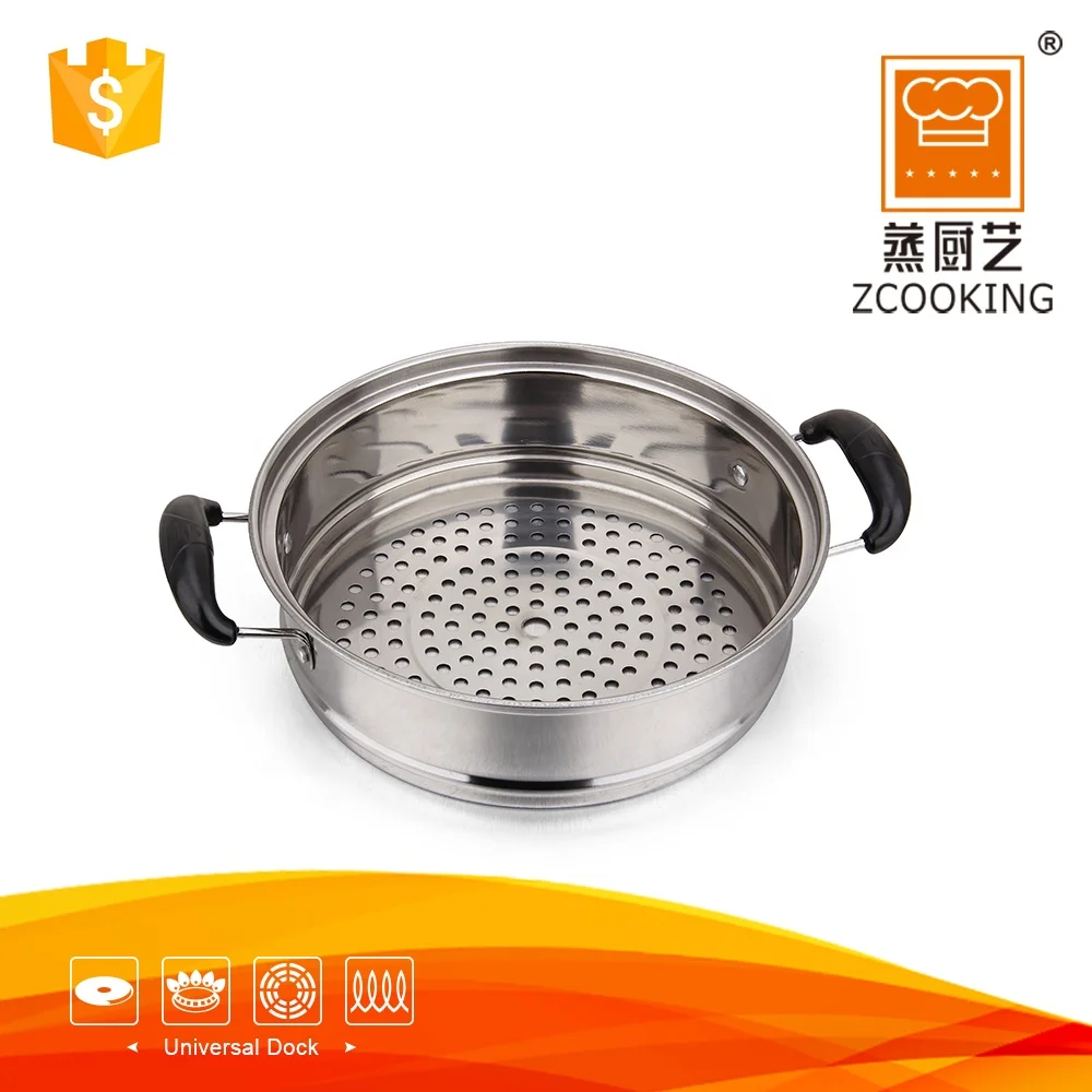 30CM 2 Layer Metal Stainless Steel  Chinese Food Steamer Pot Glass pots And Dinnerware sets