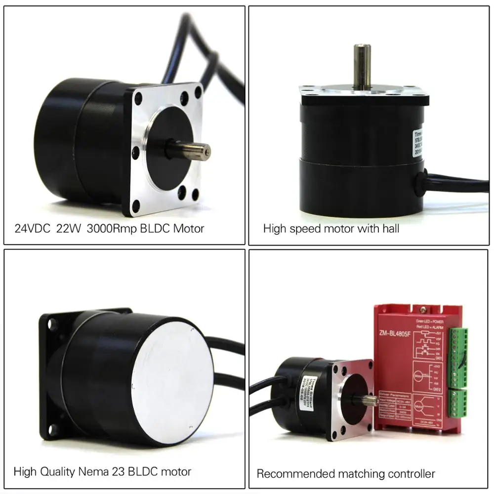 
low noise 60W 24V dc brushless fan motor 24v 3000rpm high speed BLDC motor controller kit for Fuel pump 