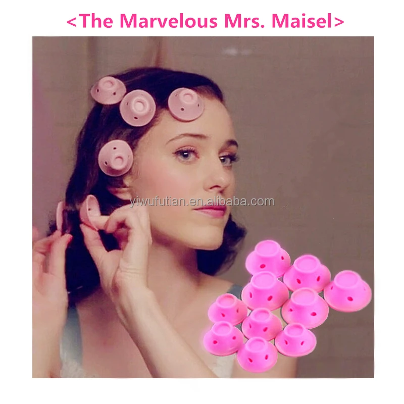 
Magic No Clip Silicone Peco Roll The Same Curler with Marvelous Mrs. Maisel Soft DIY Sleep roller 