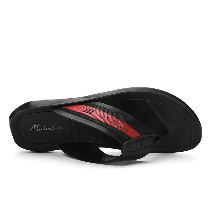 Мужские тапочки, с противоскользящим эффектом; Уличная резины флип-флоп