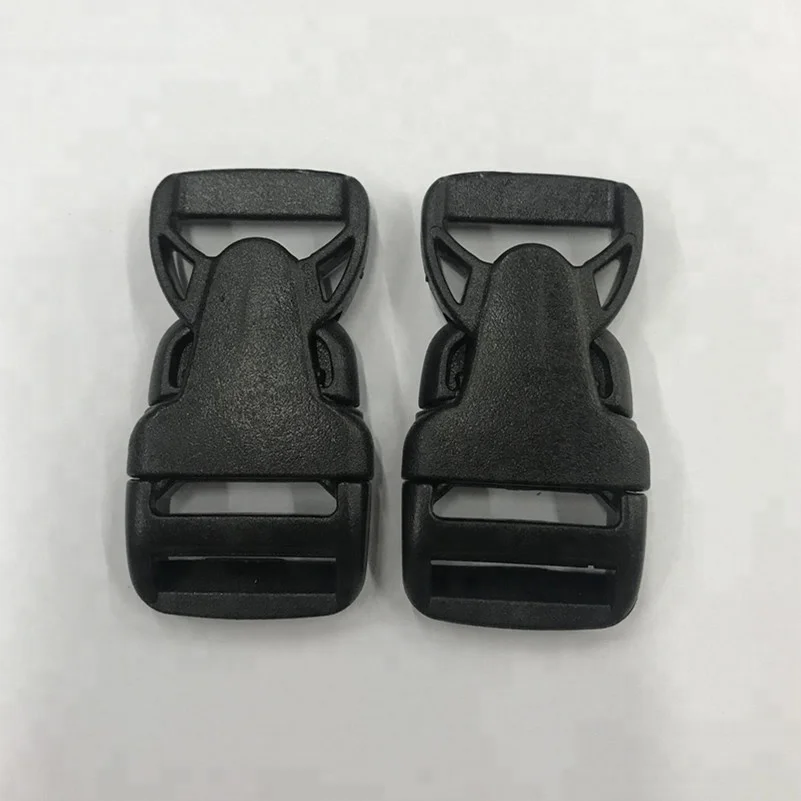 Eco-friendly plastic side release adjustable webbing buckle
