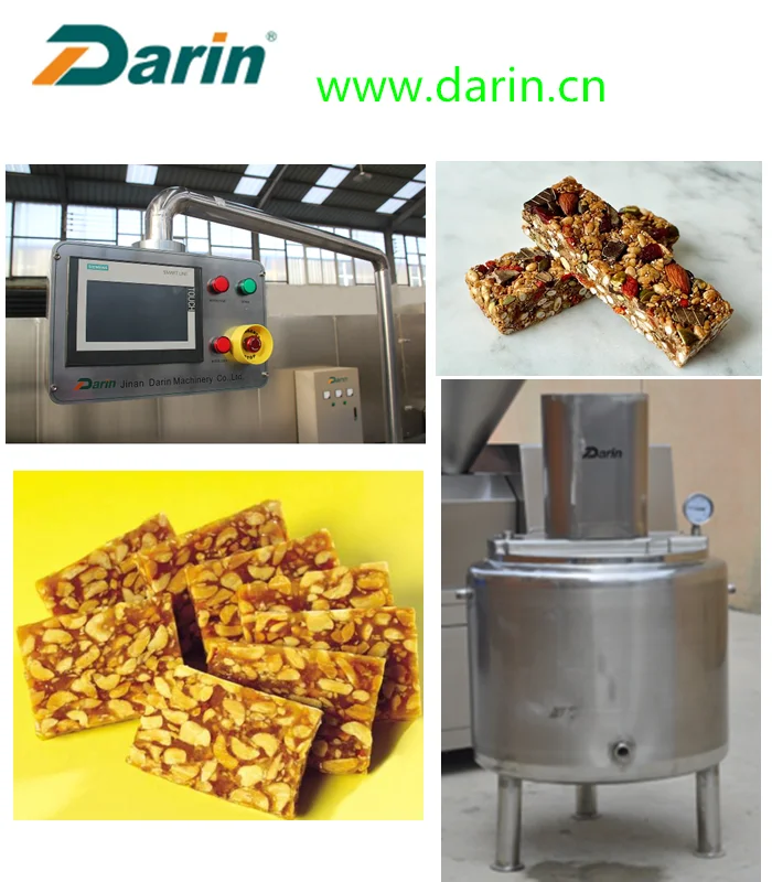 Cereal bar machine Production Line / Snack Flat Bar DRC-75 Type WEG Motor