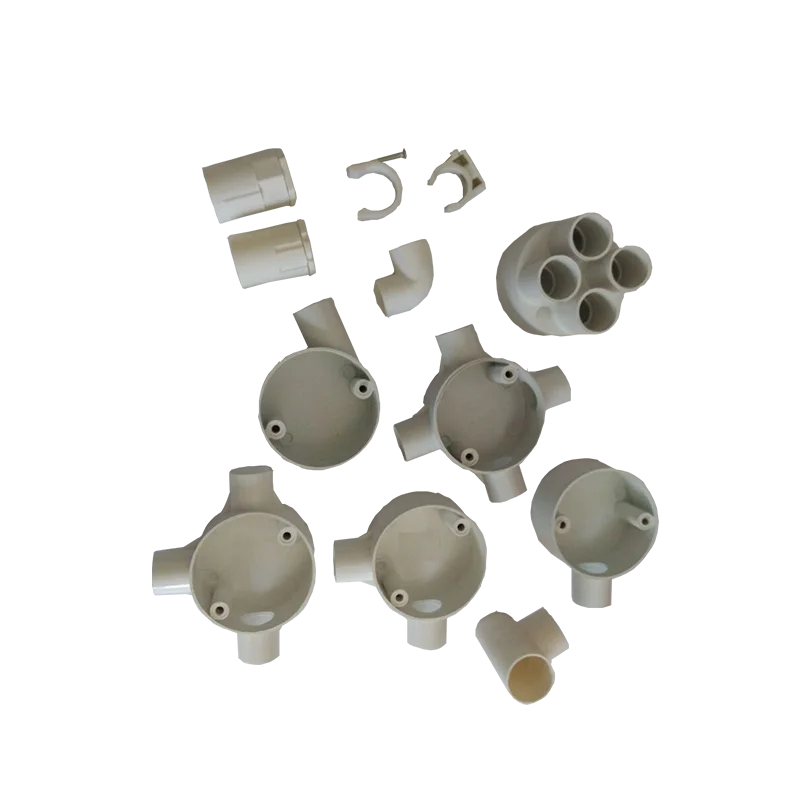 china manufacture upvc connectors joints Tee three way box PVC pipe fittings
