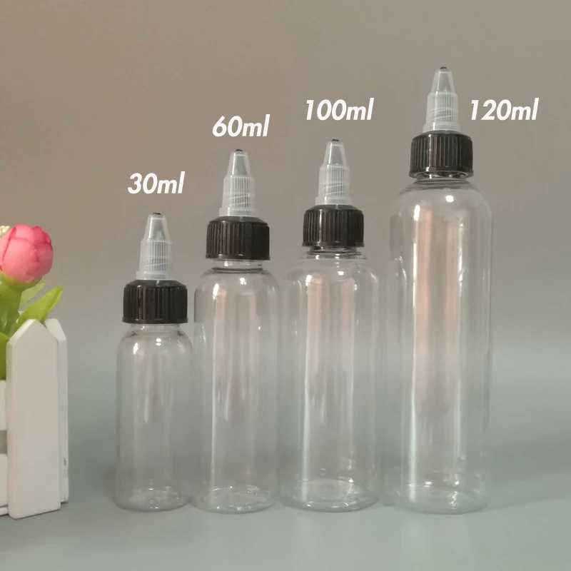 
Twist Off Caps Pen Shape Bottle 30ml 60ml 100ml 120ml Empty PET Bottles E Liquid E juice Plastic Dropper Bottles 