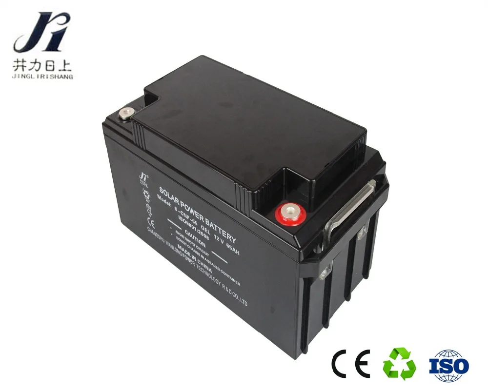 Гель свинцово-кислотная аккумуляторная батарея многократного цикла глубокого заряда-разряда 12V 65AH Солнечная аккумуляторная батарея
