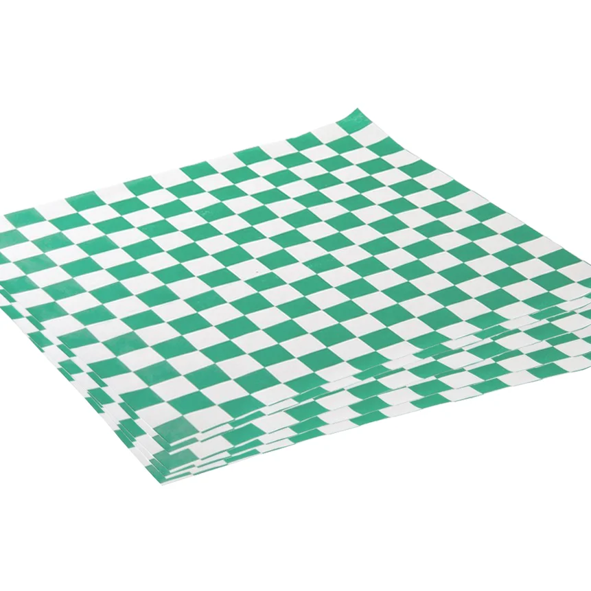 
Deli Convenient Wrap- Colored Checkered Wax Sheets 12X12