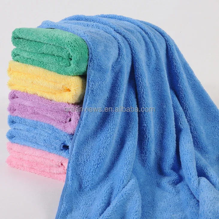 Microfiber beach towel wholesale Embossing two layers thicken good-absorbing coral fleece microfiber towel fabric