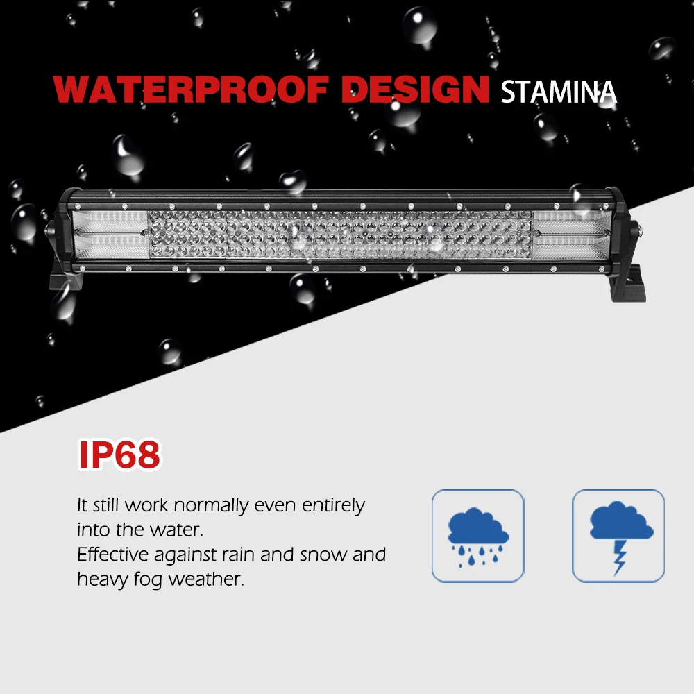 12D Reflector 50000Lumens 780w 20 Inch Led Driving Light IP68 4 Row Led Light Bar Truck For Cars