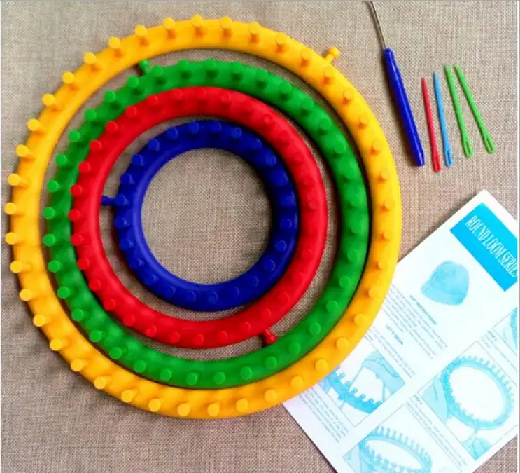 Домашняя вязальная машина, Набор круглых пластиковых вязальных станков