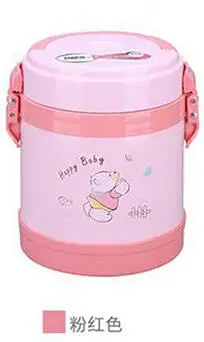 Новая одежда для маленькой девочки 2 Слойная пластиковая & SS304 внутренний и надписью keep cool или теплые вакуумный контейнер еды с ручкой