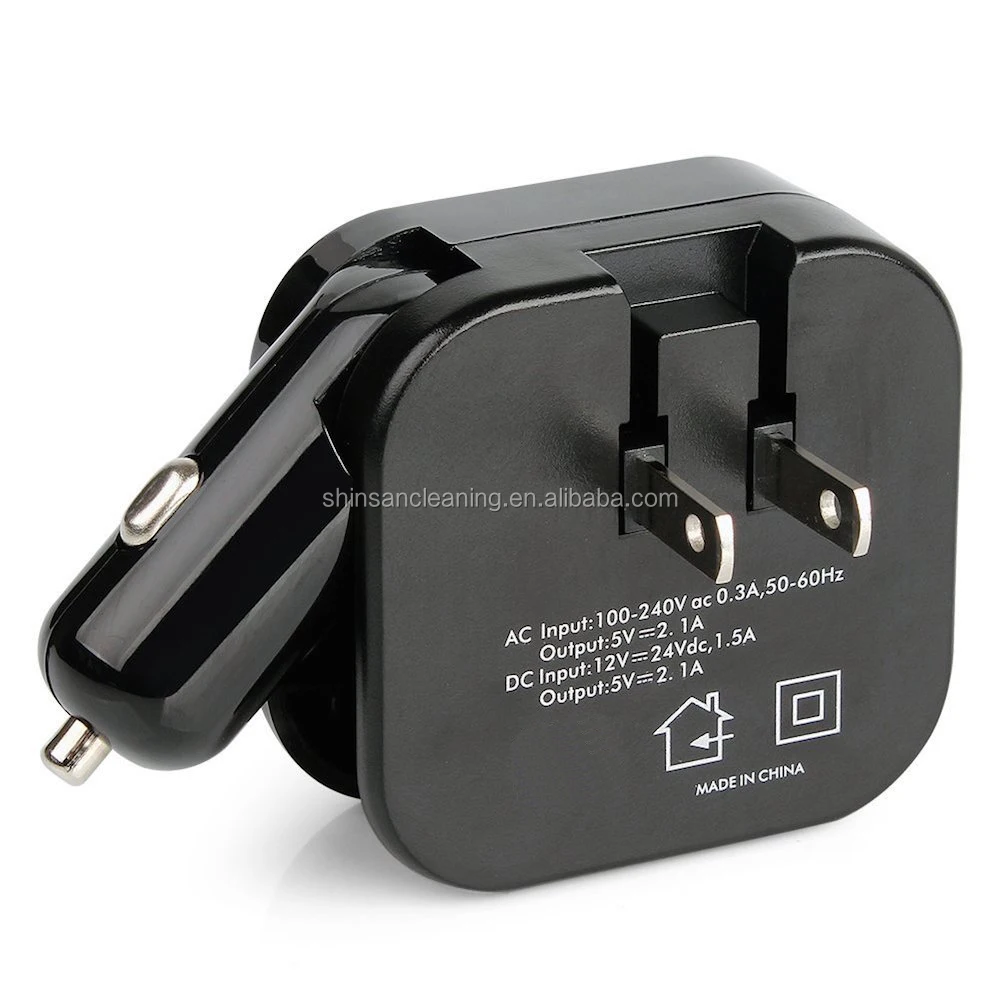 2017 Новый USB Автомобильное зарядное устройство комбо/зарядных порта для автомобиля и дома/адаптер с двумя портами автомобильного зарядного
