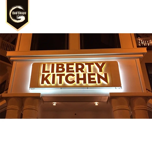 Restaurant sign board designs letters indoor shop led signboard outdoor name sign led store front signs