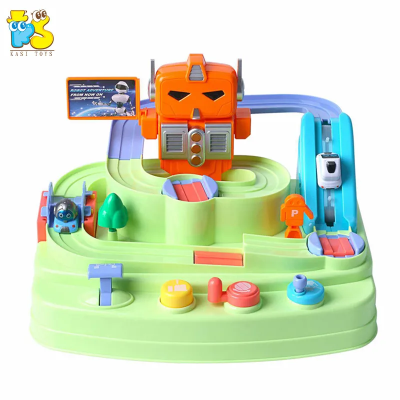 Robot Adventure Games  Battery Educational Maze Toys for Kids Car Track Toys