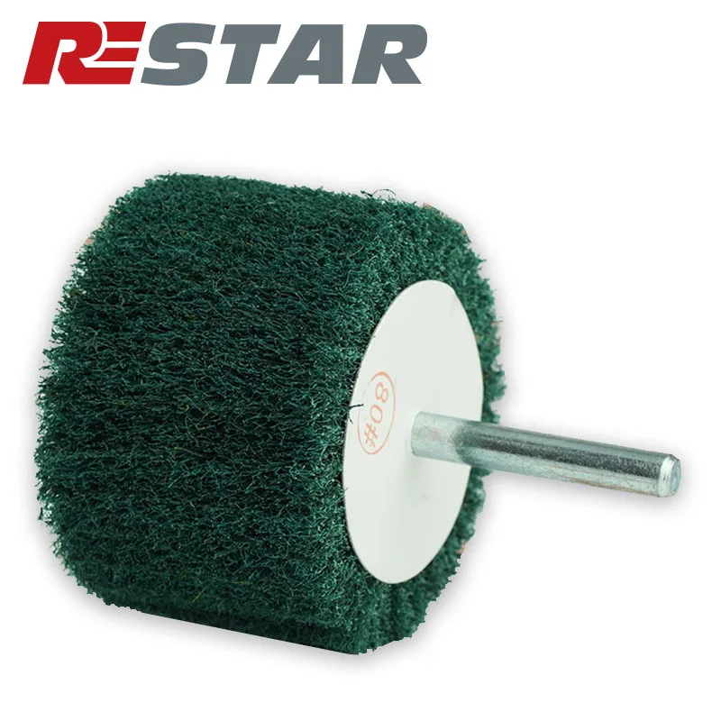 
60x40x6mm Non woven Flap wheel with shaft For Stainless Steel Sink 