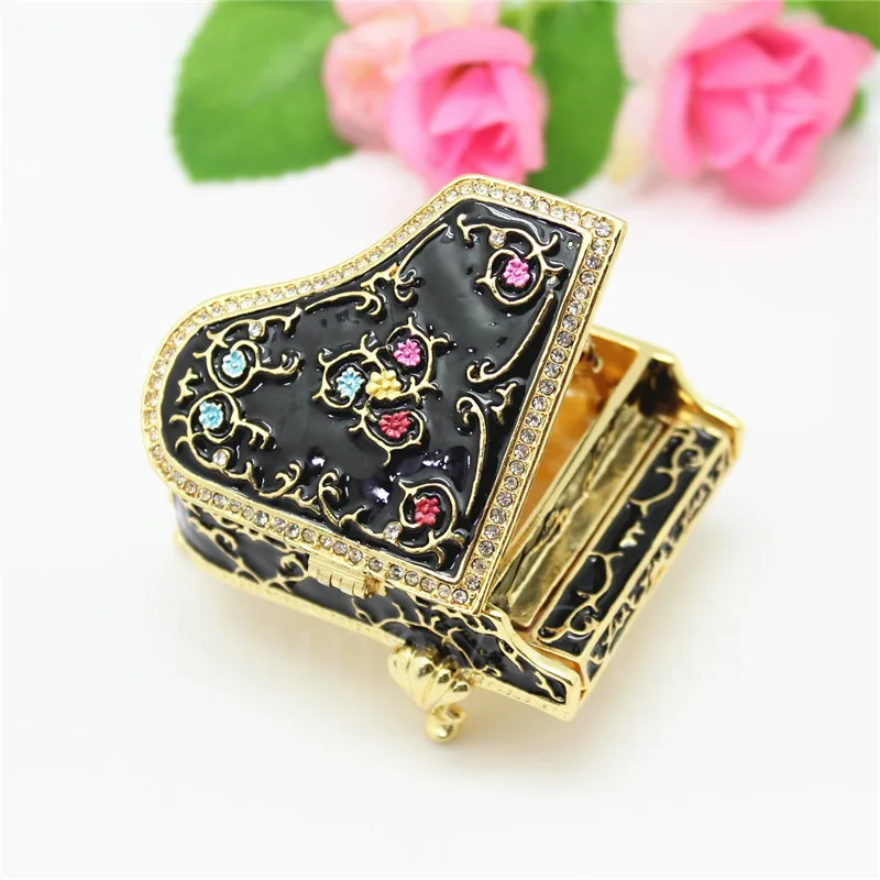 Metal Small Home Decorative Trinket Box Piano Trinket Box Wedding Gift Box