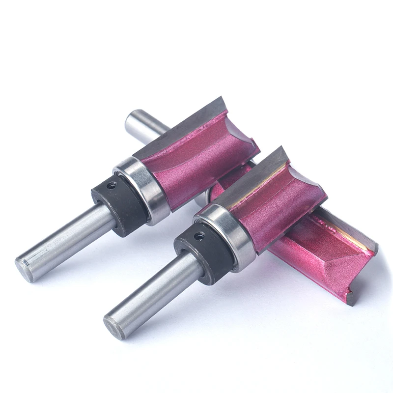 Bearing Flush Trim Router Bit For Wood 8mm Shank Straight Bit Tungsten Woodworking Milling Trimming CNC Cutter Tool