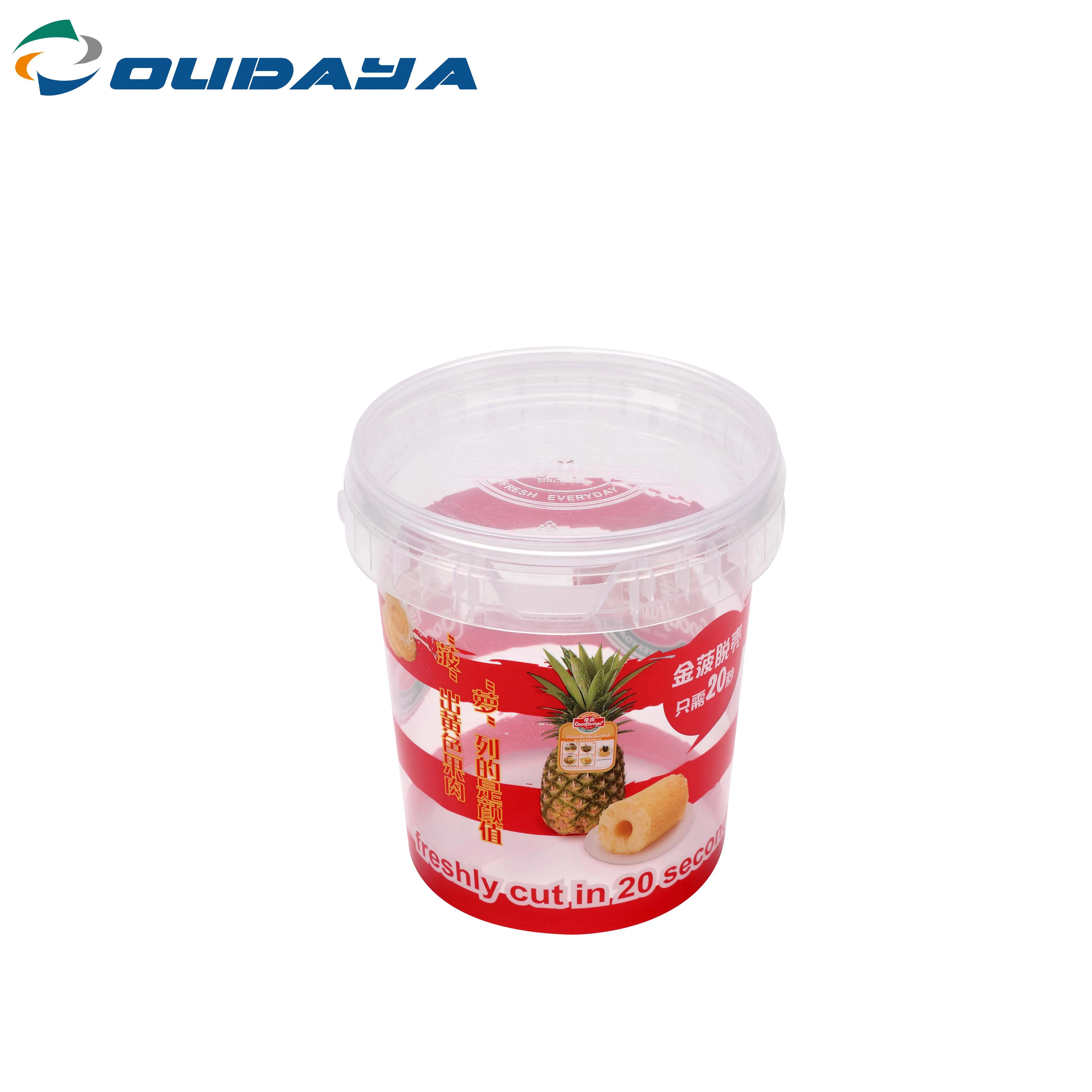 China manufacture round tamper evident food yogurt container ice cream plastic iml container