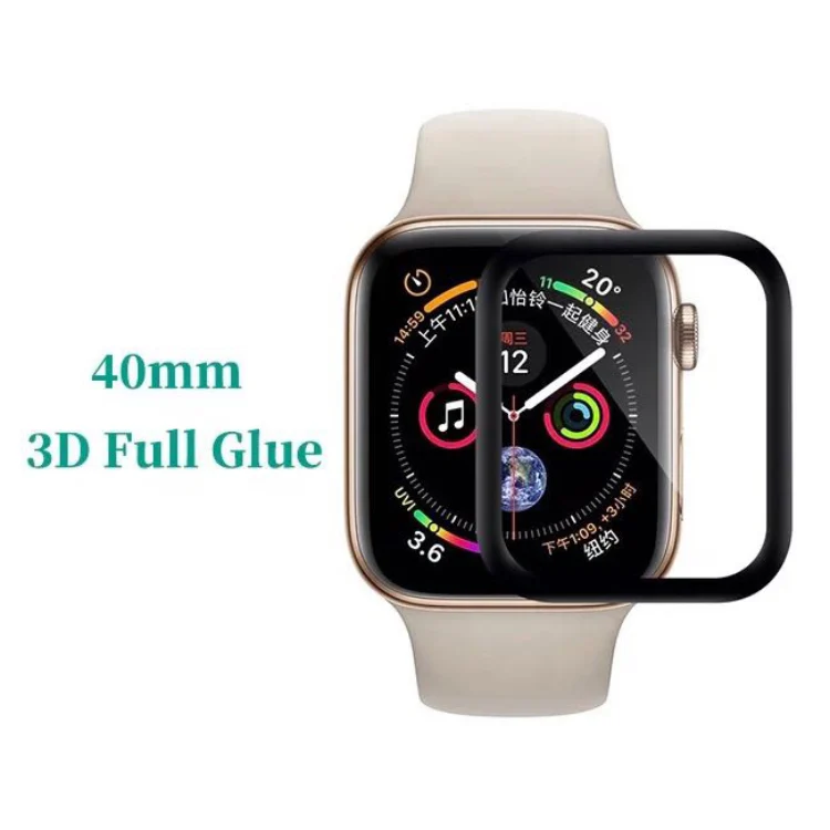 3D Curve Edge Anti Scratch For Apple Watch Series 4 Tempered Glass Screen Protector 38 42mm