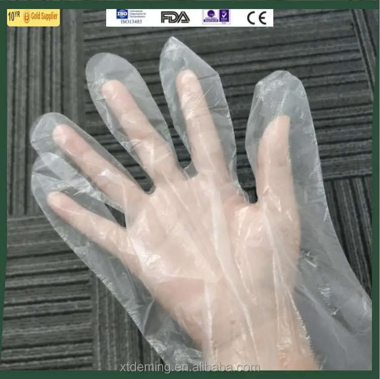 
Disposable HDPE/LDPE Plastic Gloves 