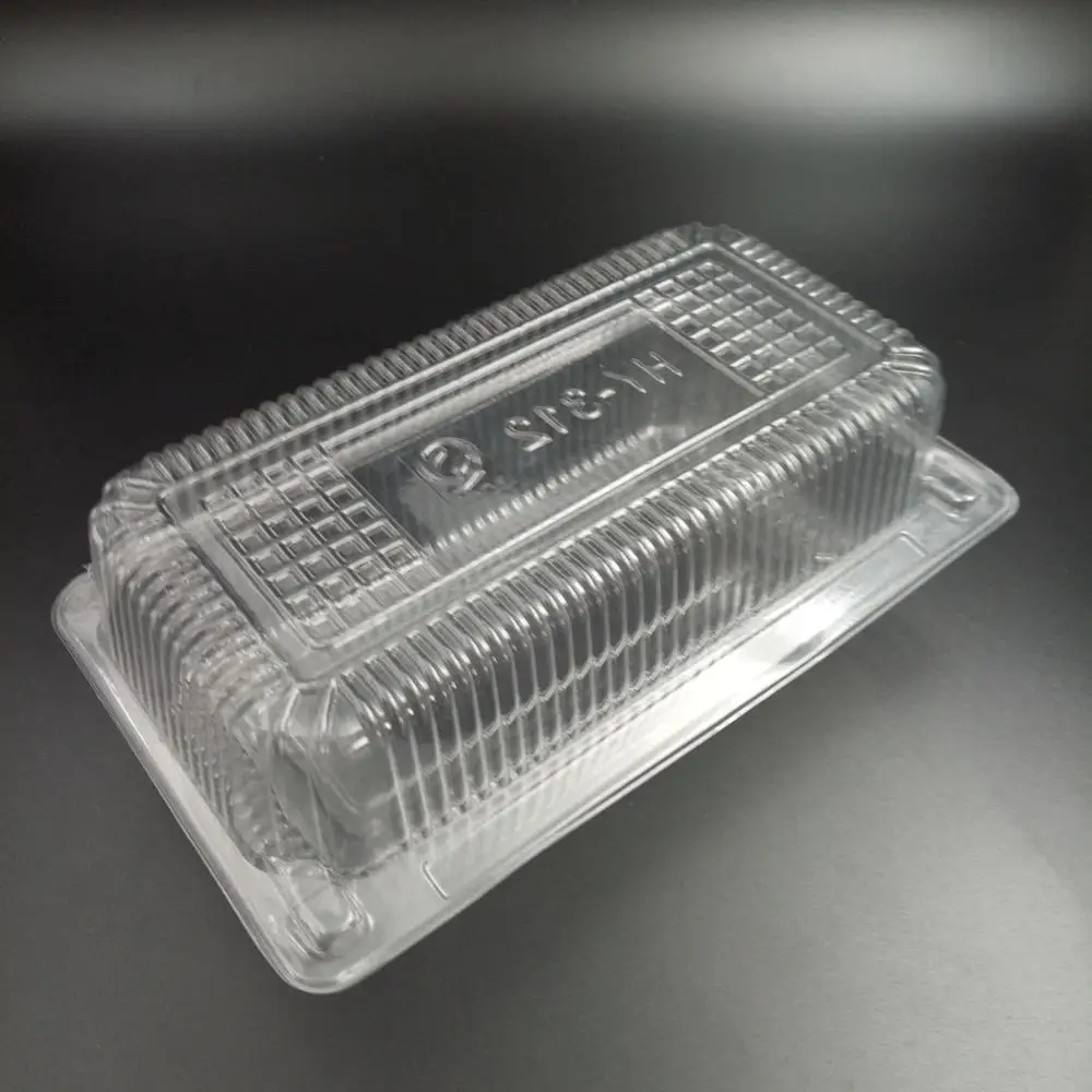 
high quality rectangular transparent cake plastic box for food container 