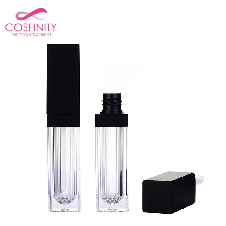 
New fashion plastic lip gloss bottles soft square empty liquid lipstick packaging lipgloss container tube 