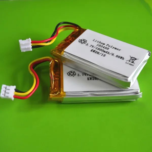 Rechargeable 103450 3.7V 1800mAh Li-Polymer Battery for GPS tracker