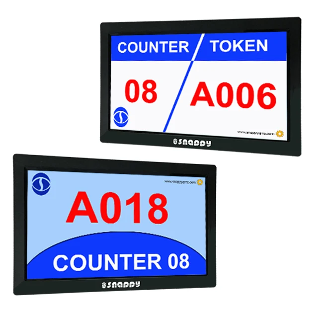 Snappy 18,5 дюймовая система отображения номера очереди для банков, больниц, клиник