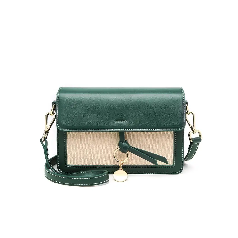 Hot sale wholesale durable fashion leather handbag ladies contrast color single shoulder bag