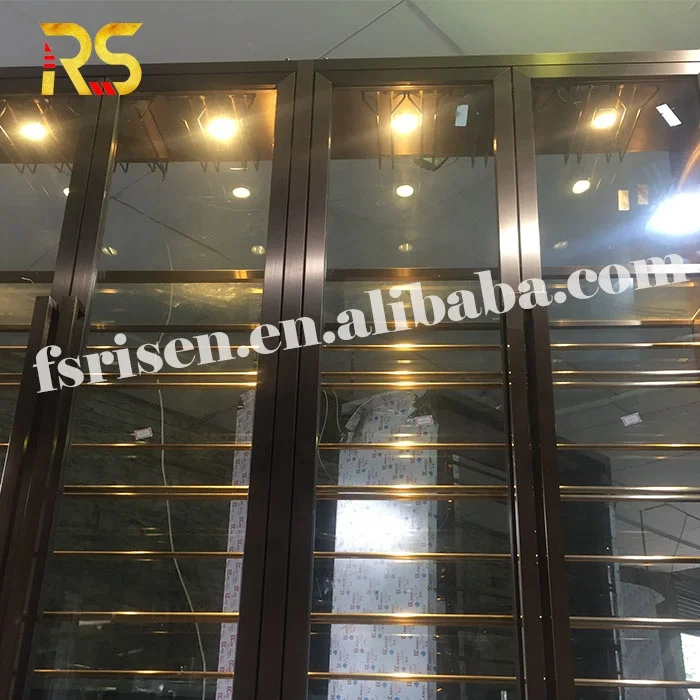 modern stainless steel wine storage display high quality home red wine cabinet display