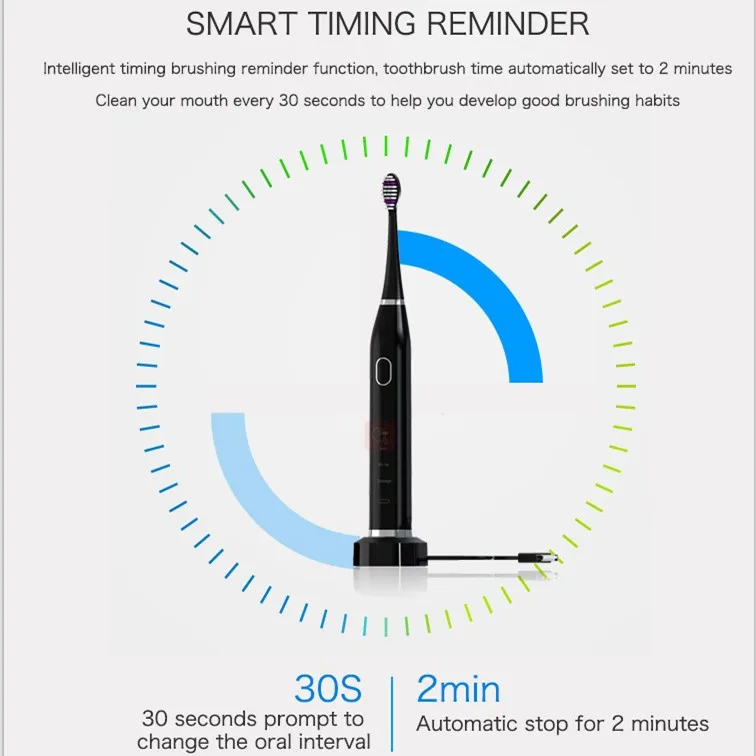 HONGLONG Sonic Electric Tooth Brush Family Customized Logo Replaceable Ultrasonic Vibration Toothbrushes