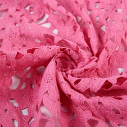 New Fashion Latest African Lace Fabric Design Chemical Cheap Hong Kong Water Soluble Embroidery Yarn Decorated Embroidered