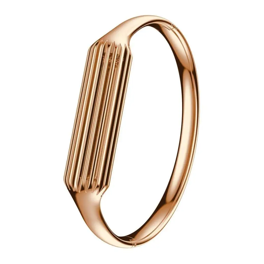 New Product Rose Gold Color Stainless Steel Bracelet Women Loop Watch Bands For Fitbit flex 2