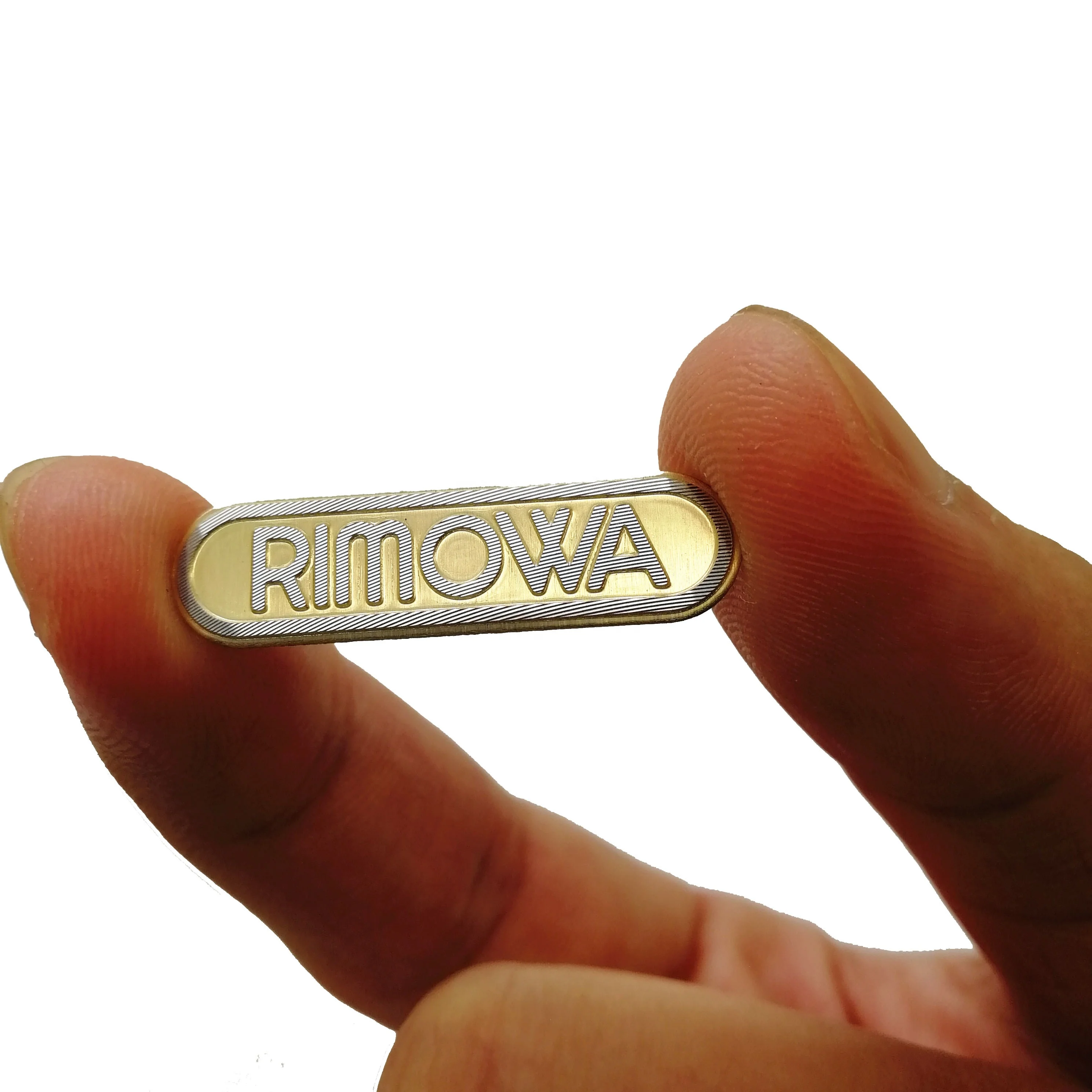 
Europe style gold Oxidized metal brand logo label 