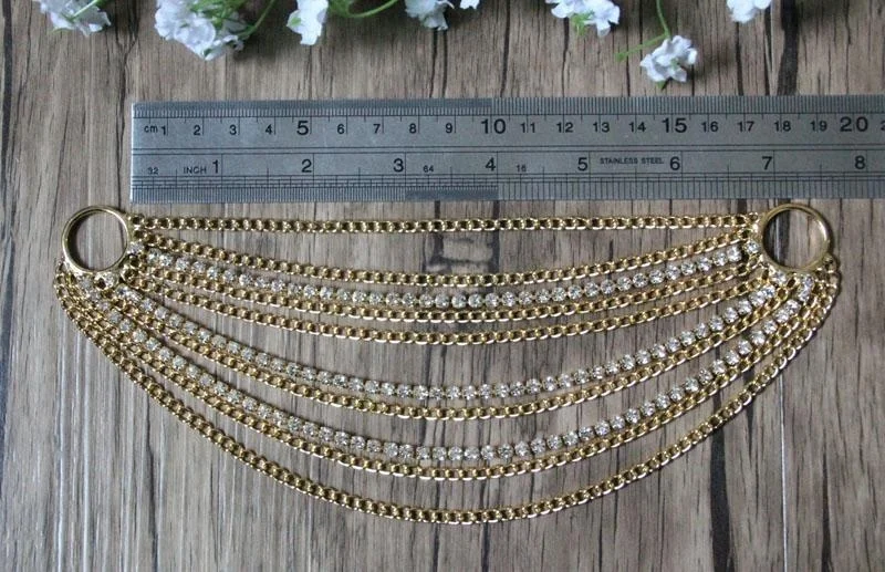 Wholesale 7' Bikini Connector for Swimming Wear Rhinestone Headband Shoe Buckle