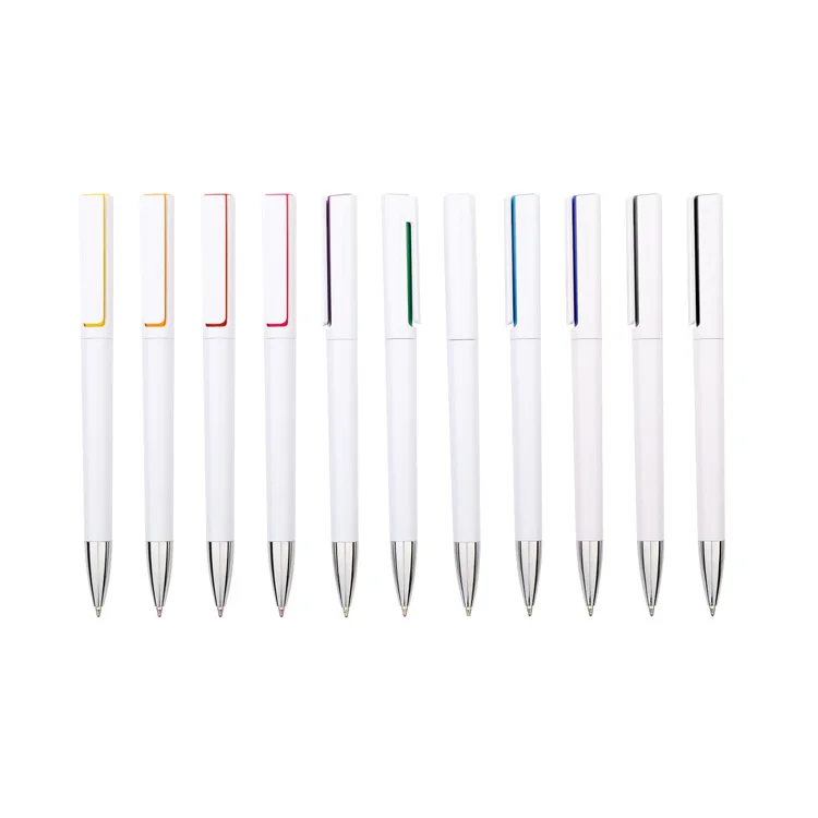 High quality colorful factory price special design ballpoint pen concise color plastic pen