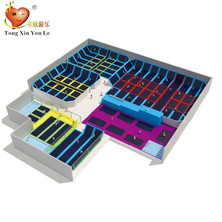 factory direct price high quality children play toy entertainment foam mats Large indoor and outdoor trampoline with net