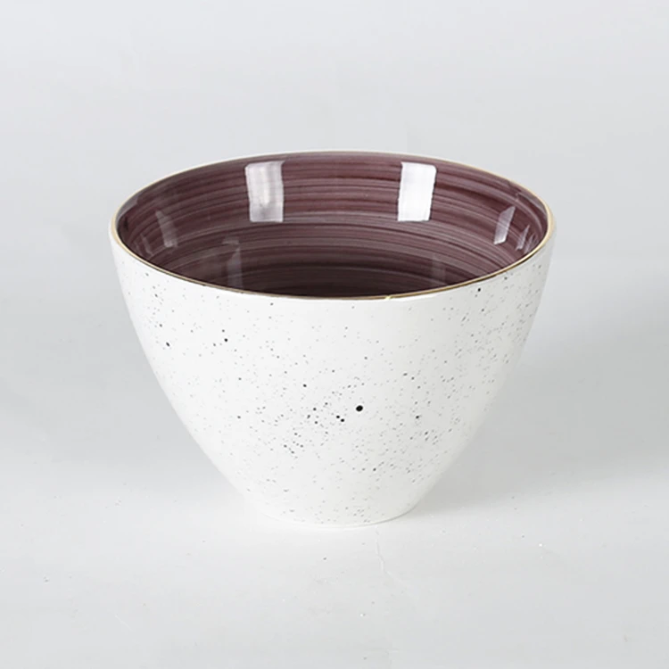 
Home goods bulk various color flat purple spiral 7.5 inch cheap ceramic plate with gold edge 