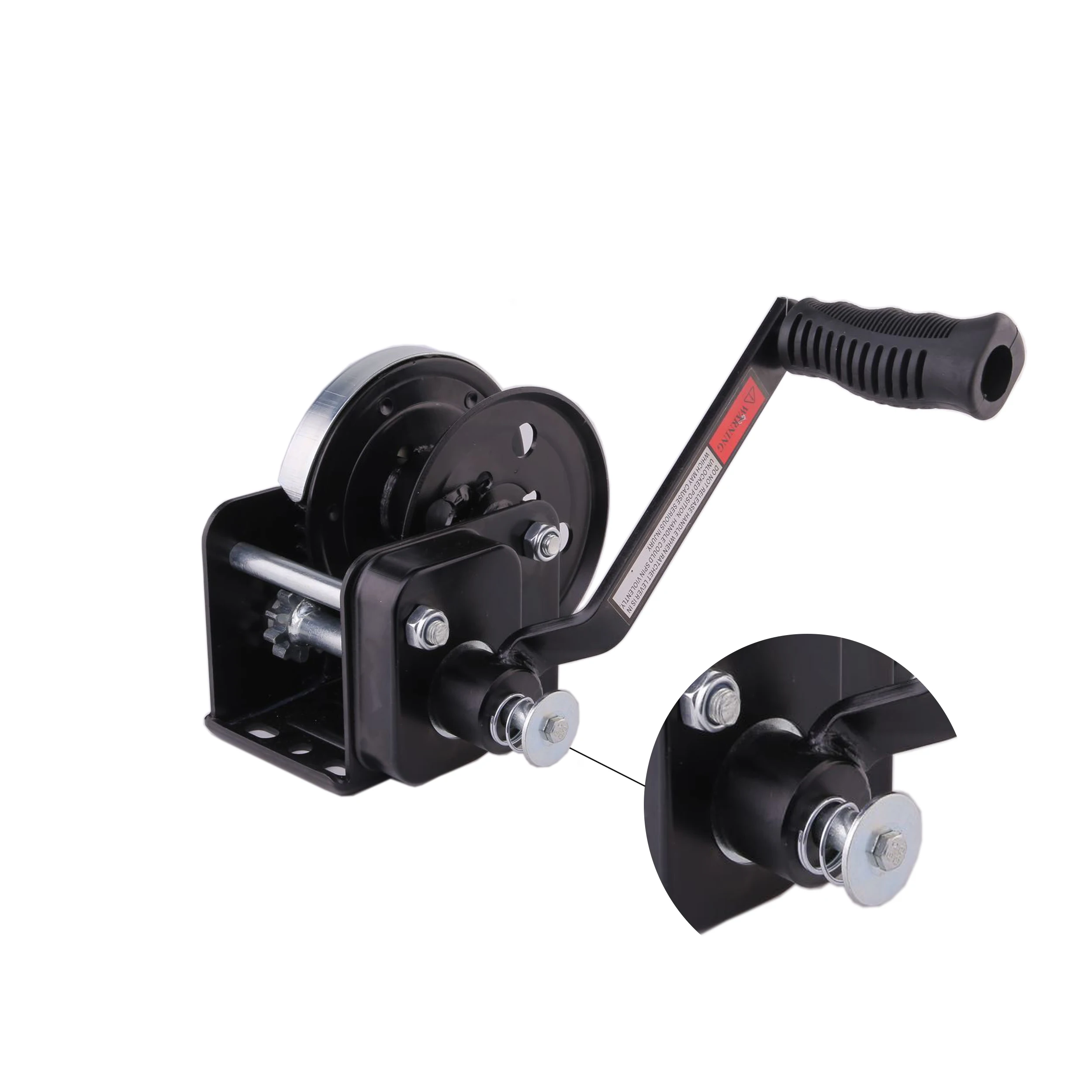 XINQI 2021 New Design 800LBS Hand Winch With Automatic Brake Drum  For Sale