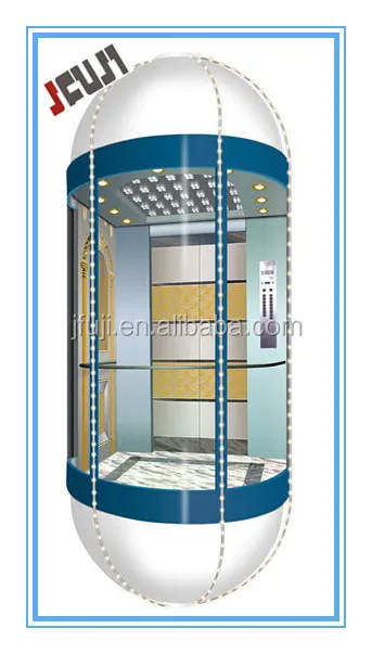 
Sightseeing glass home small residential elevator for villa house 