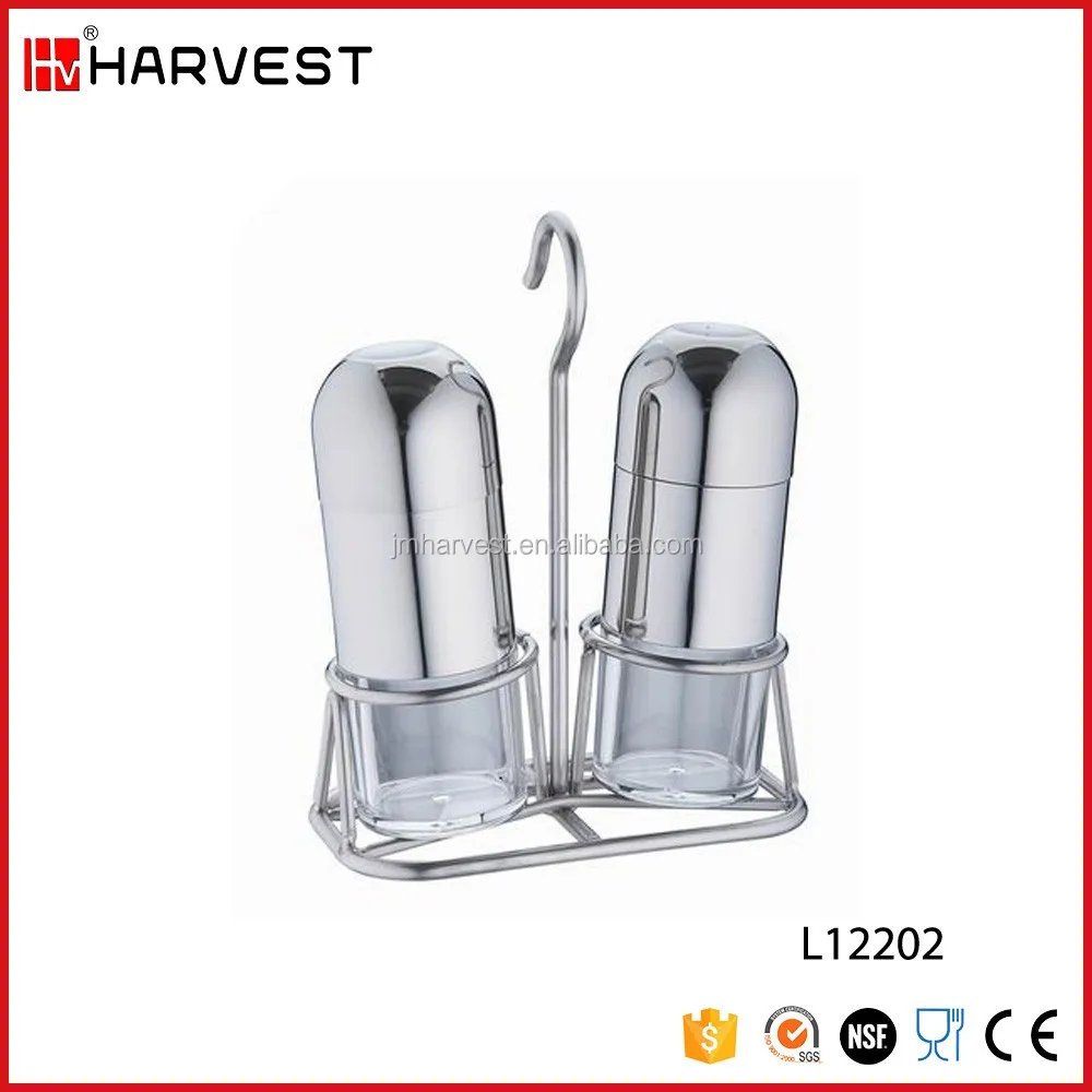 2 pcs/set stainless steel decanter set with iron stand