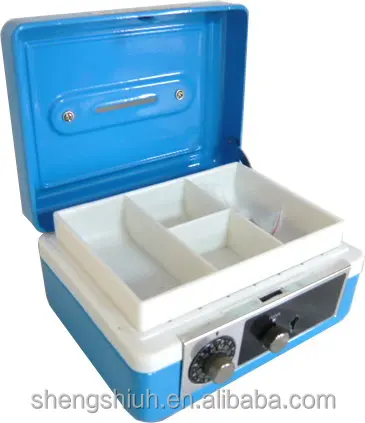 portable two keys cash box
