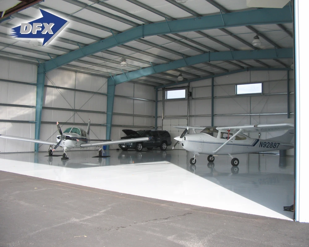 Ready Made Modern Big Span Prefab Metal Steel Structure Aircraft Hangar
