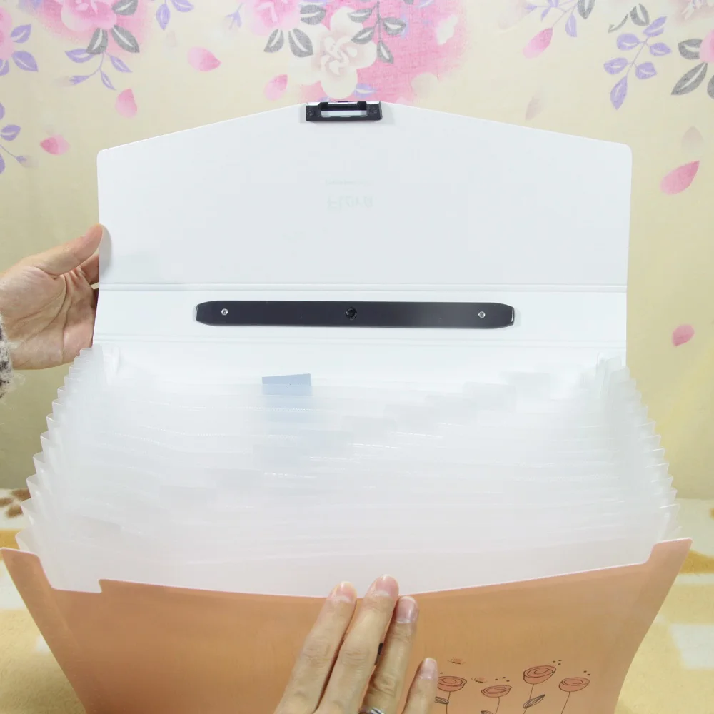 A4 Office School Document Bags Box File Case with Handle Expandable File Folders with Divider File folder storage bag